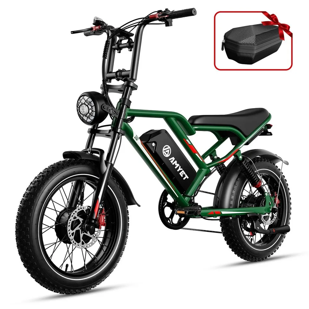 2000W 25AH 20" Fat Tire Electric bike AWD Dual Motor Dual Suspension E- image 1