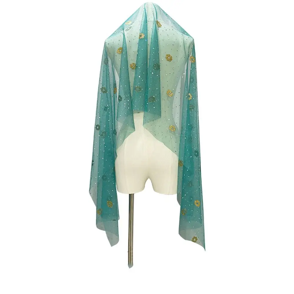 Copricapo in rete Modello floreale Performance Prop Copricapo di danza indiana Accessori per spettacoli di danza Foulard di danza del ventre