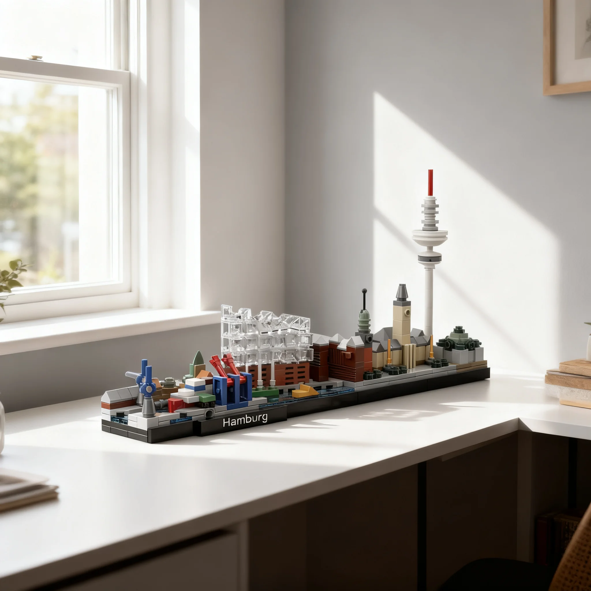Image of 426-teiliges MOC Hamburg - Skyline-Architektur Modellbausatz, Konstruktionsspielzeug, Weihnachtsgeschenk, Geburtstagsgeschenk, Bausteine