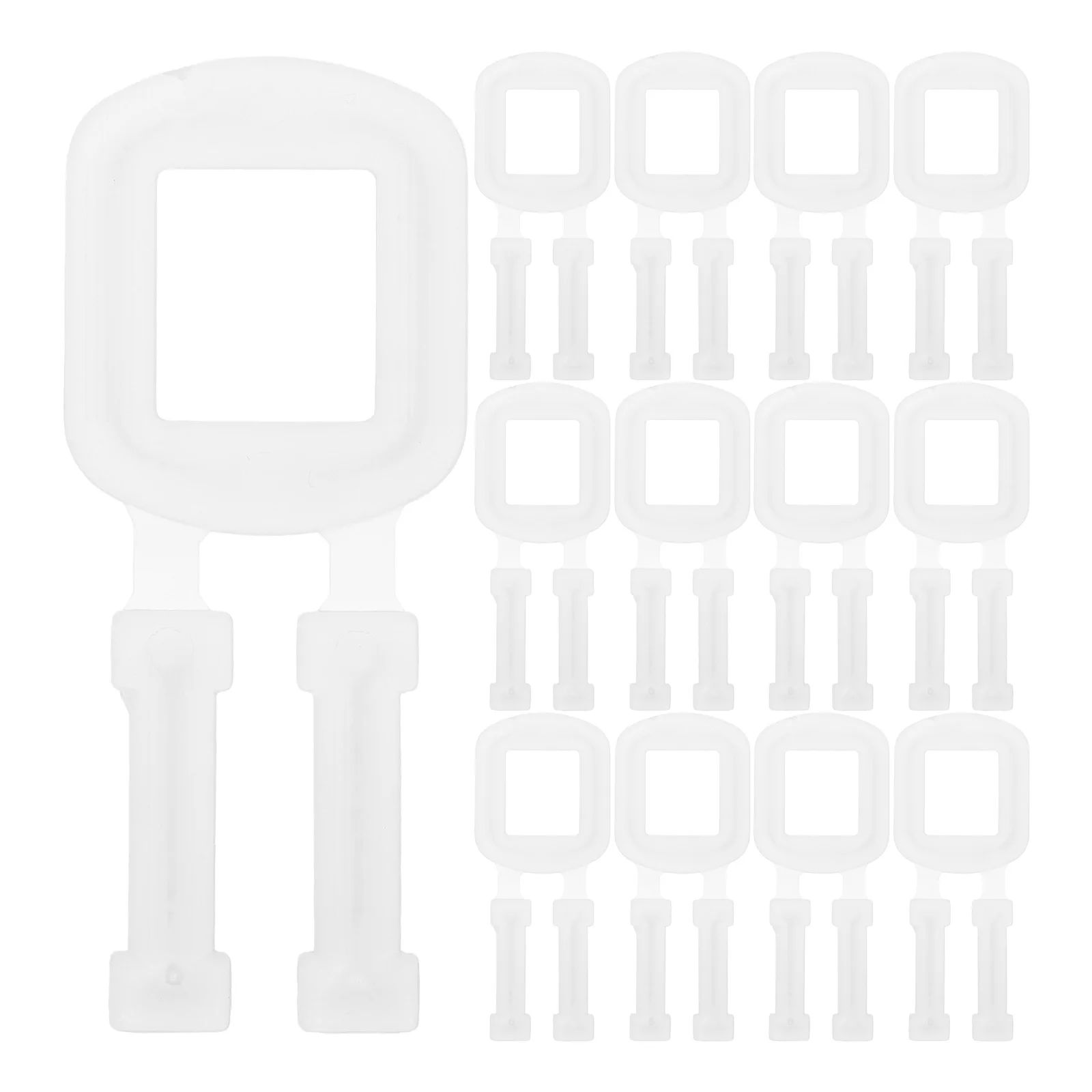 

100Pcs Plastic Strapping Buckles for Manual Packing Transparent Lightweight Pallet Packaging Supplies