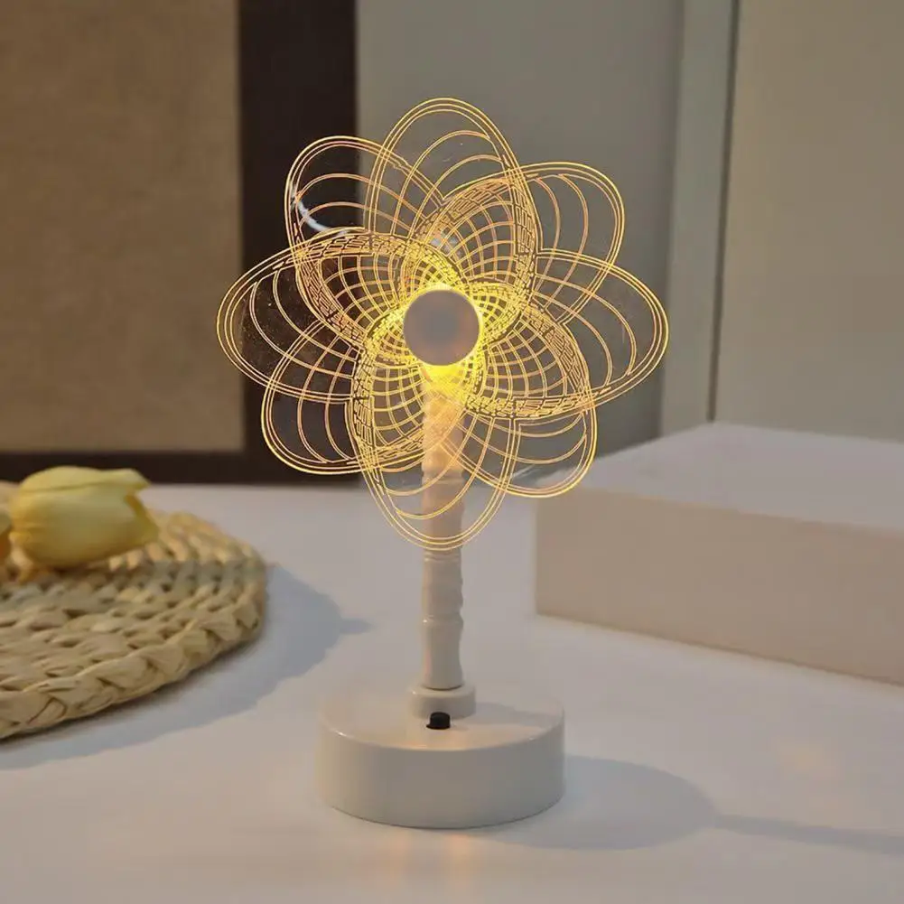 Decorative Led Lamp Acrylic Sunflower Night Light 3d Engraved Led Desk Lamp Usb Battery Powered Bedside Mood Light for Girls