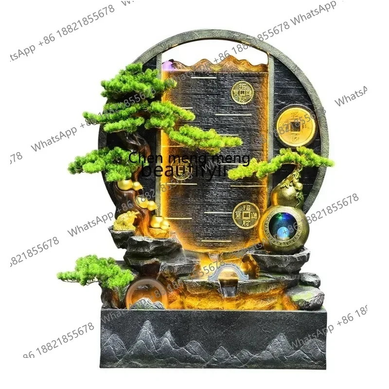 B178 Lucky Water Curtain Wall Rockery Flowing Water Ornaments Office Hotel Decoration Floor Ornaments Decoration
