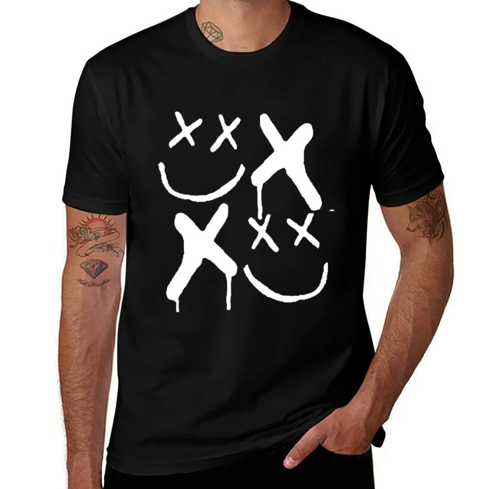 

Футболка Louis’ X) мужские футболки с рисунком, черная хлопковая футболка, однотонная мужская футболка в упаковке