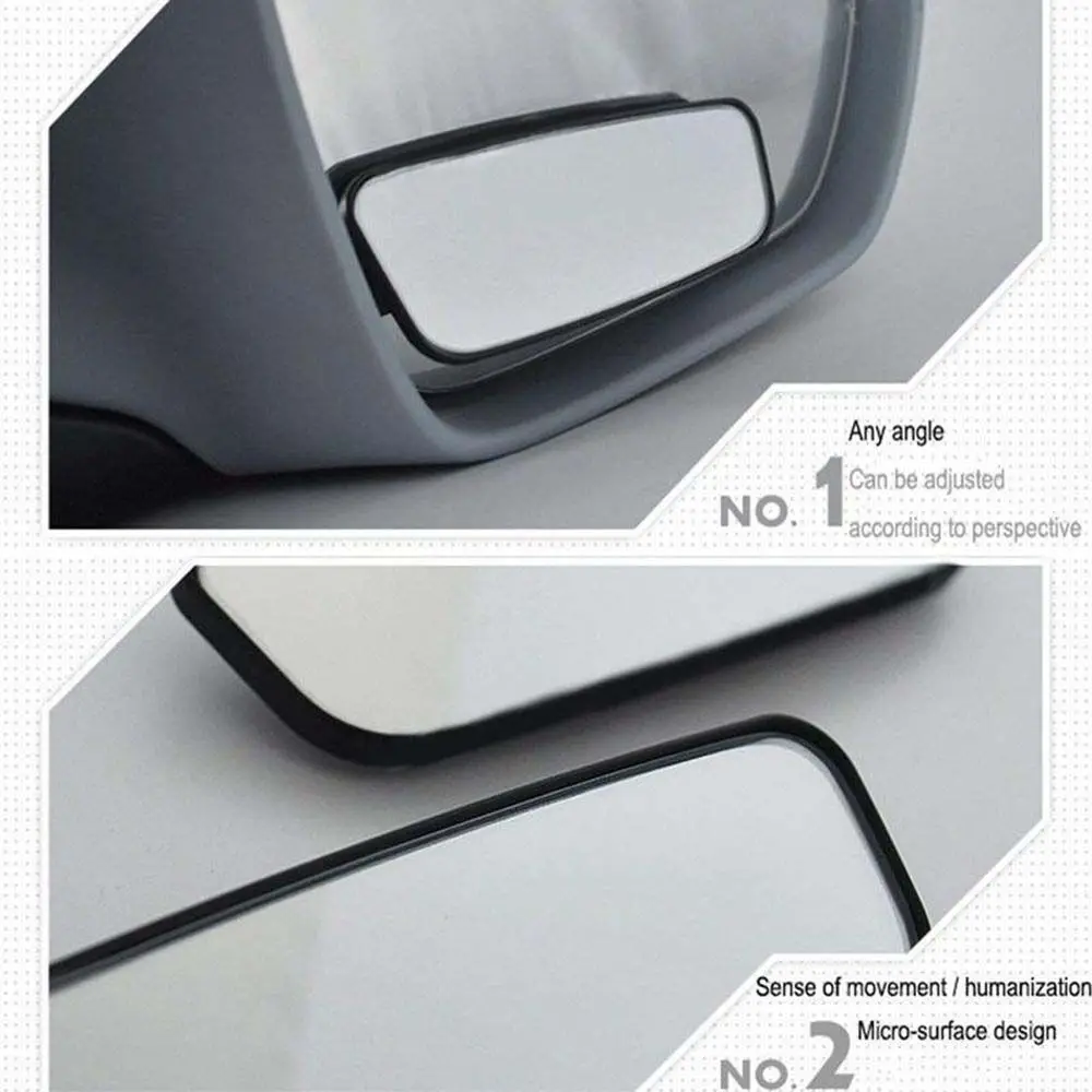 Spherical mirror 360 Degree Car Reversing Auxiliary Mirror Rectangular Curved Mirror Wide Angle Mirror Blind Spot Mirror