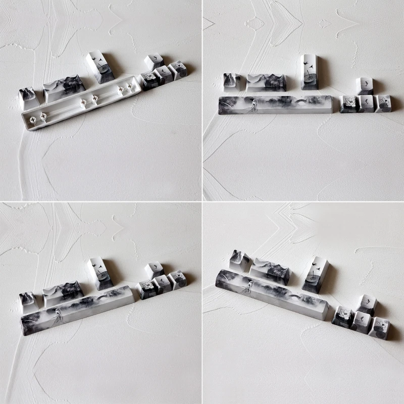 اتجاه PBT Keycap أدخل 4/8 مفاتيح Keycap 5 جوانب صبغ ترقية OEM للوحة المفاتيح الميكانيكية