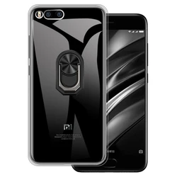 Luxury Shockproof Ring Holder For Xiaomi Mi 6 Plus Case Soft Silicone TPU Protective Holder Cover