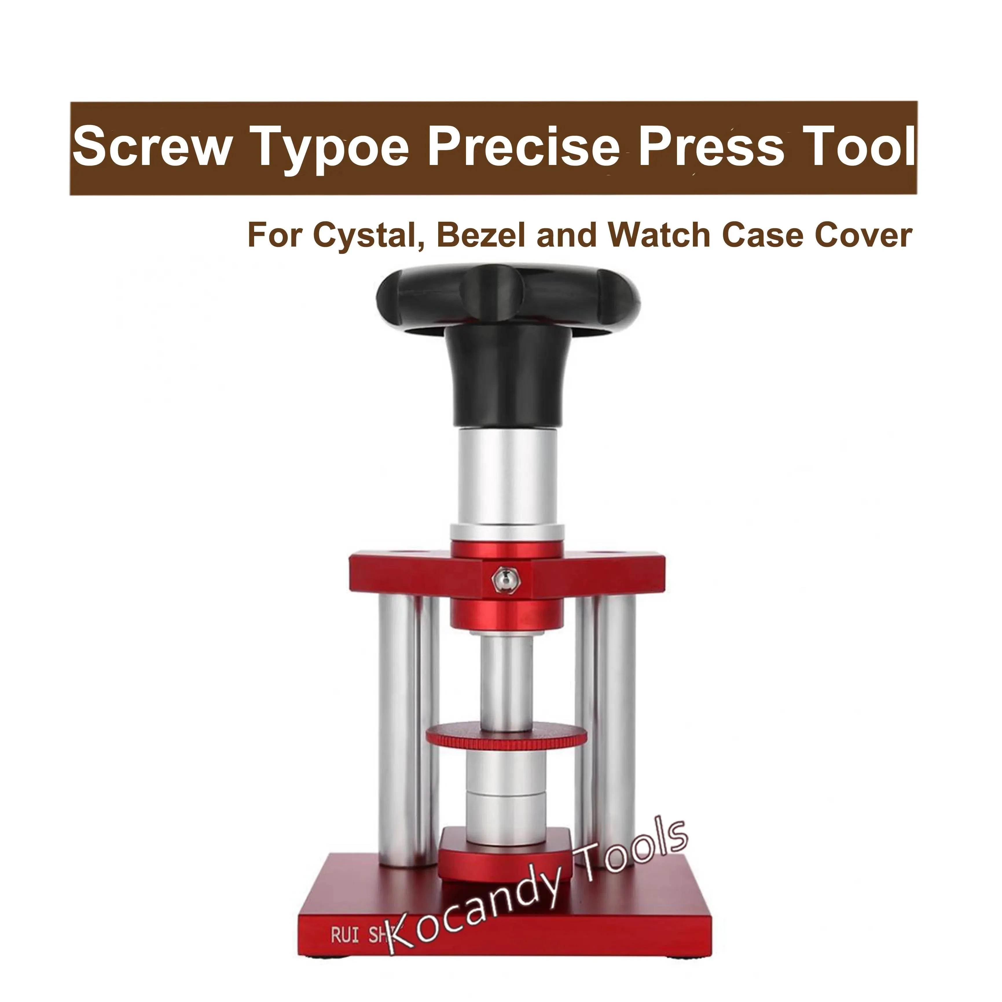 ประเภทสกรูที่แม่นยําคริสตัล BEZEL นาฬิกาฝาครอบด้านหลังเครื่องมือกด 20 Dies กดชุดซ่อมนาฬิกา
