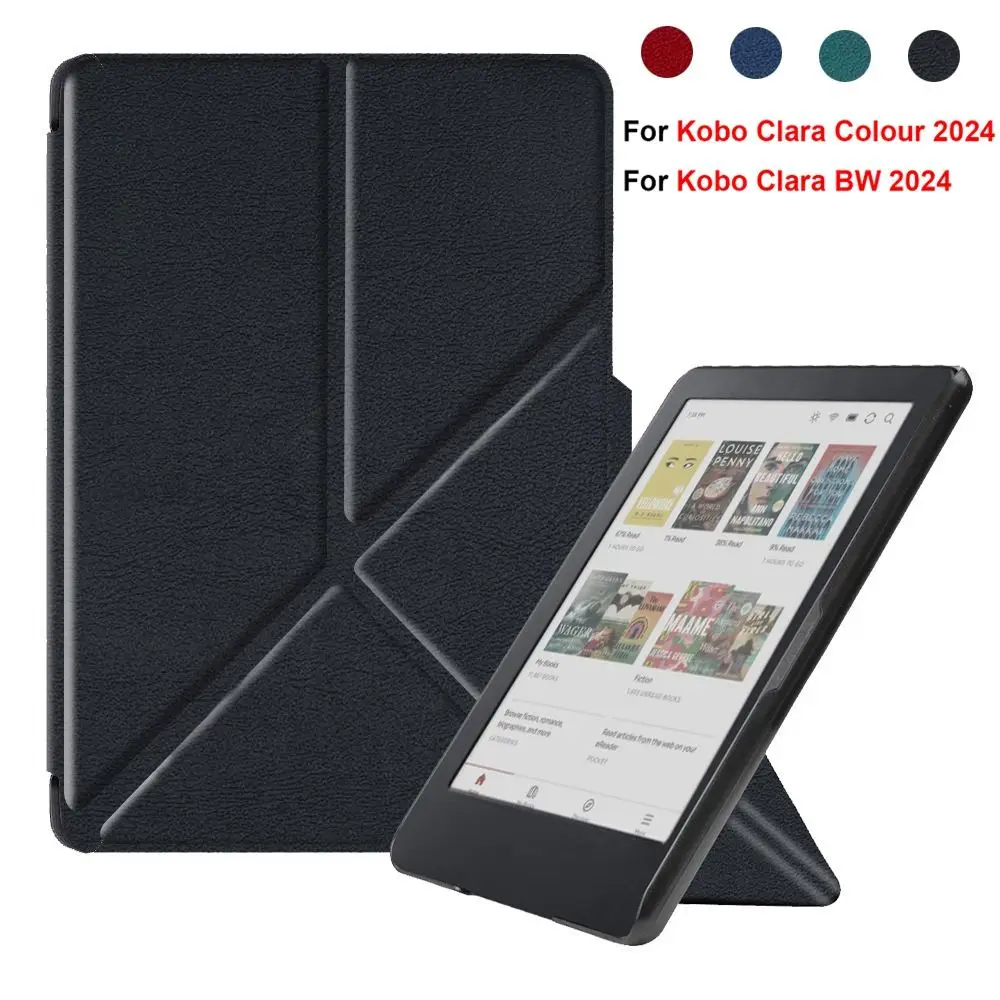 Auto Wake/Sleep e-Reader Case Multi-folding Stand 6 inch N365 Protective Shell for Rakuten Kobo Clara Colour BW 2024