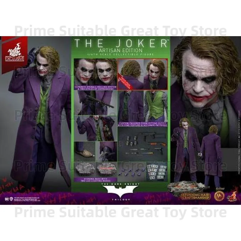 【In Stock】Original HOTTOYS HT DX32 DX33AE Batman The Dark Knight Joker Hair Transplant Version Event Gift&Collection