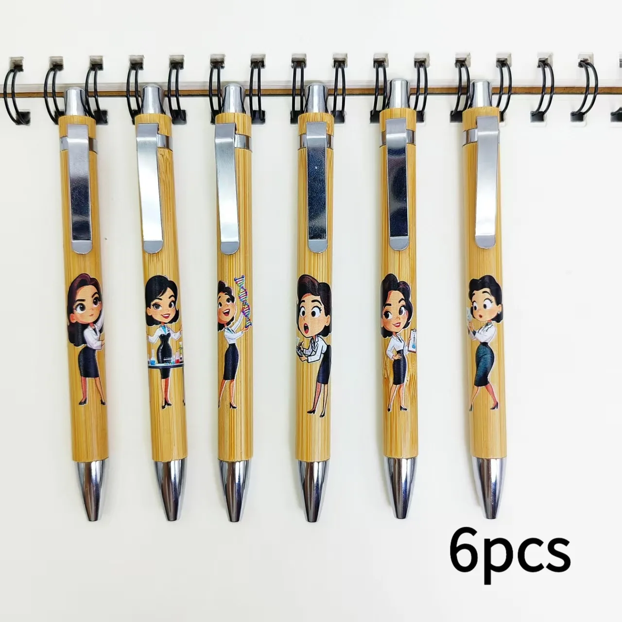 6 قطعة/9 قطعة سلسلة عالم جميل موضوع قلم حبر جاف عالم البحوث هدية القلم طالب الكتابة التوقيع #2
