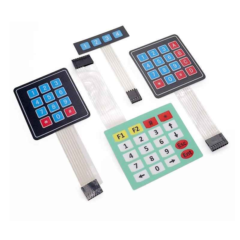 4 12 16 20 Tombol Kunci Sakelar Membran 1X4 3X4 4X4 4X5 Tombol Matriks Array Keyboard Keypad Panel Kontrol Kit DIY UNTUK Arduino