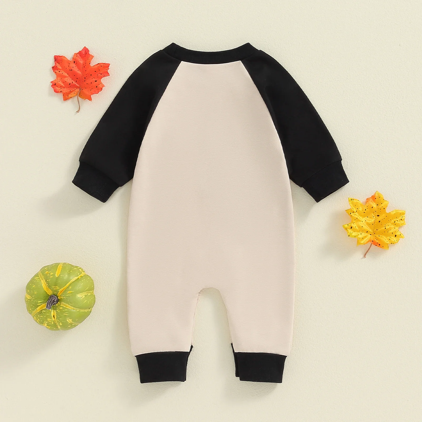 Halloween Newborn Infant Baby Boy Girl Jumpsuit Letter Ghost/Letter Pumpkin Embroidery Long Sleeve Romper Costumes