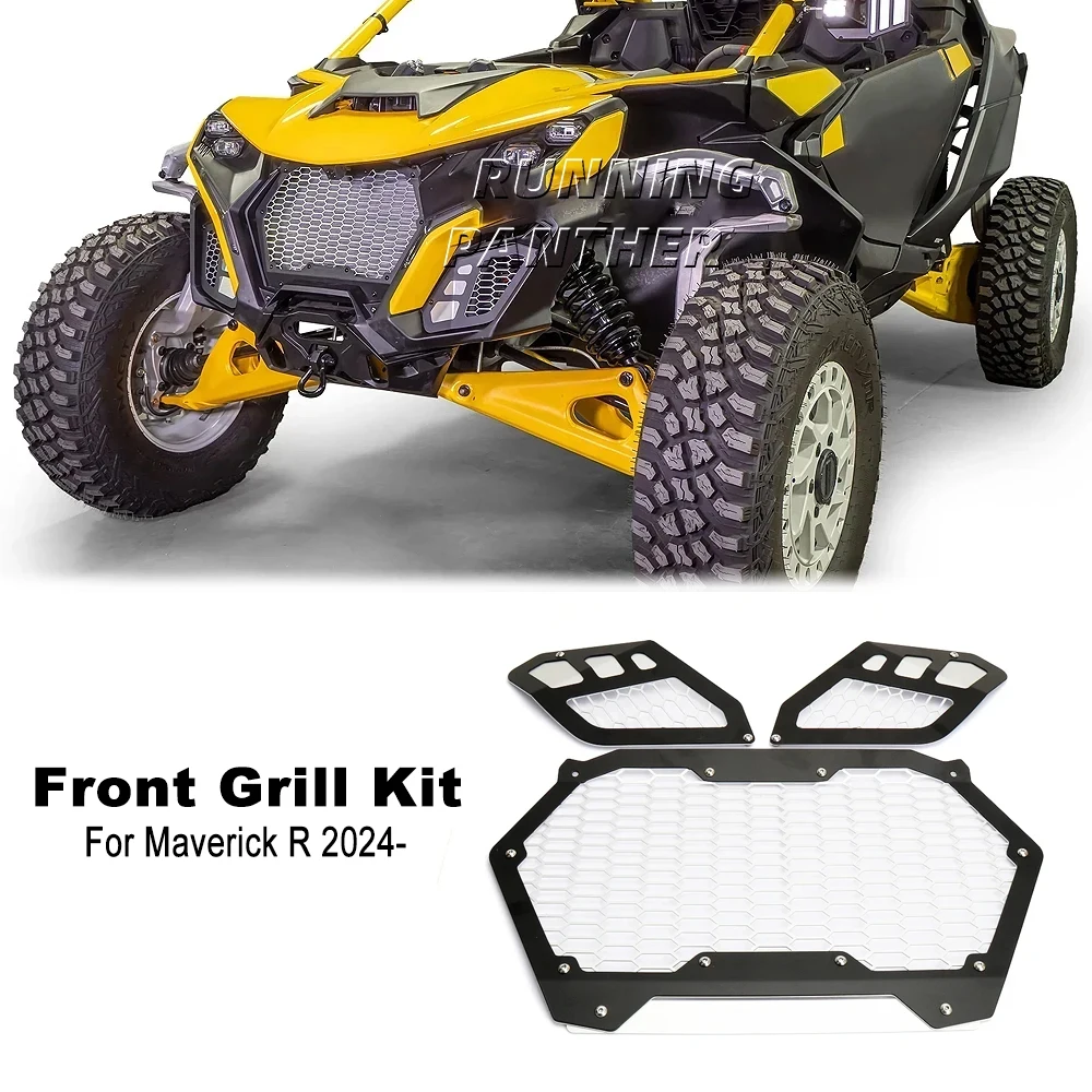 

Maverick R Accessories Front Grill Kit Black New UTV For Can-Am MAVERICK R 2024 2025