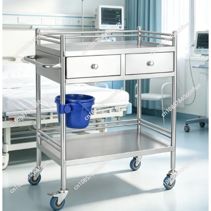 Z Model Stainless Steel Movable Beauty Salon Trolley Cart, Salon Instrument Storage Rack