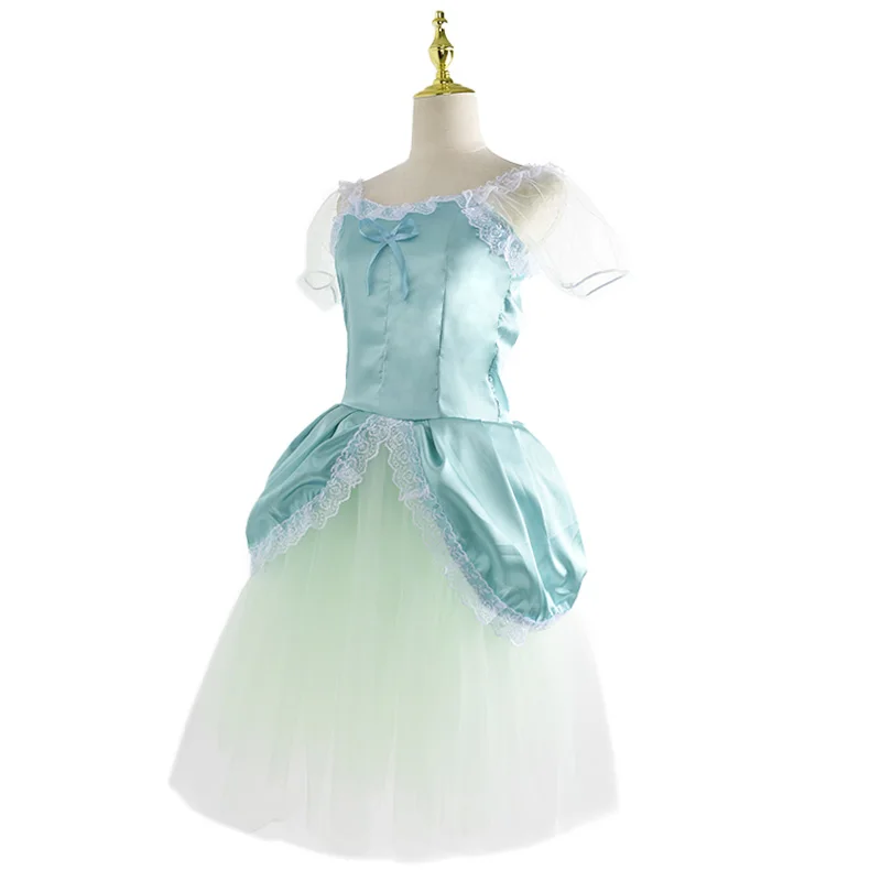 زي الباليه توتو الأخضر الطويل يغلق الفتيات على البحيرة الوطنية المهنية الباليه الباليه الفتيات تظهر بانيرا الباليه