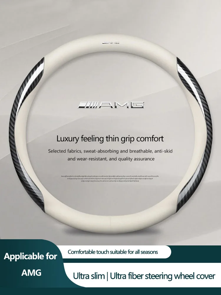 

Car Steering Wheel Covers Interior Anti-Slip For Mercedes Benz AMG GLK GLA A B C E R G Class C180 S200 S300 W176 W246 W205 W213
