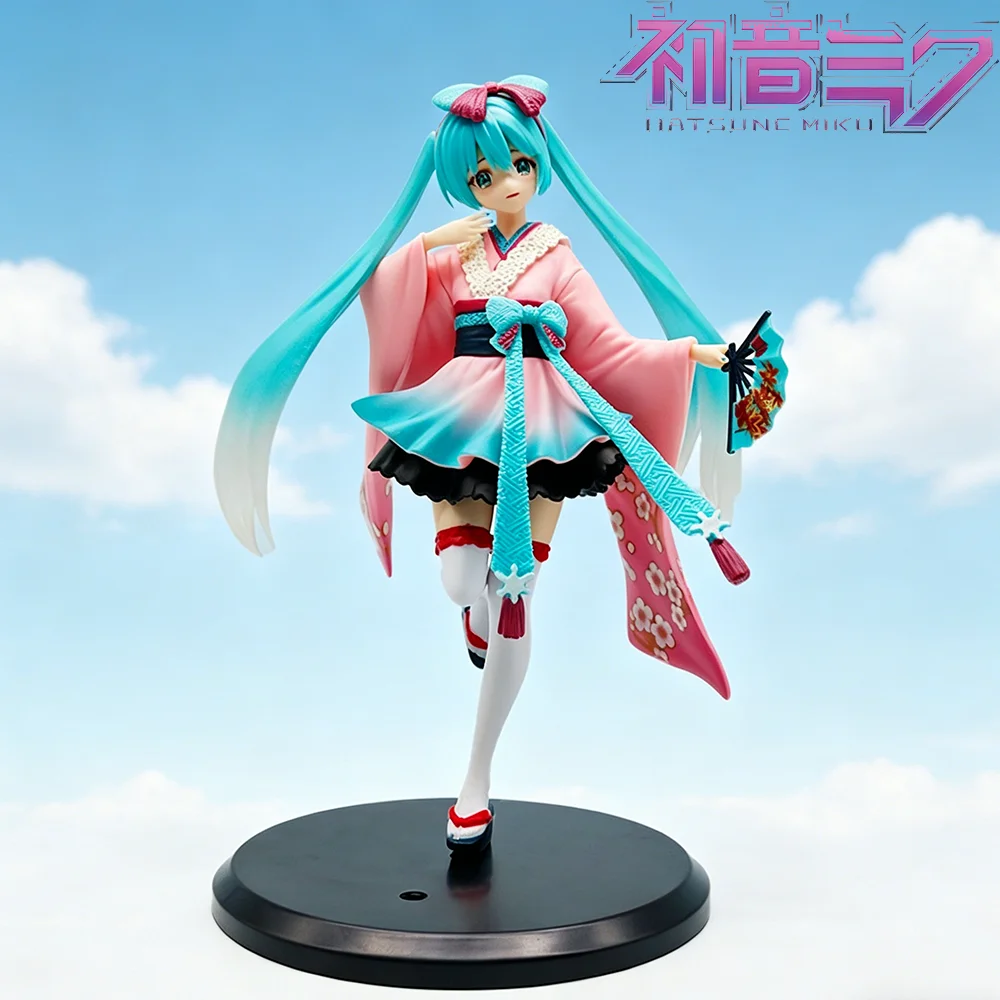 Anime-Figur Hatsune Miku Stehende Pose Serie Niedliche Actionfigur PVC-Spielzeug Desktop-Sammlerstück Geschenk