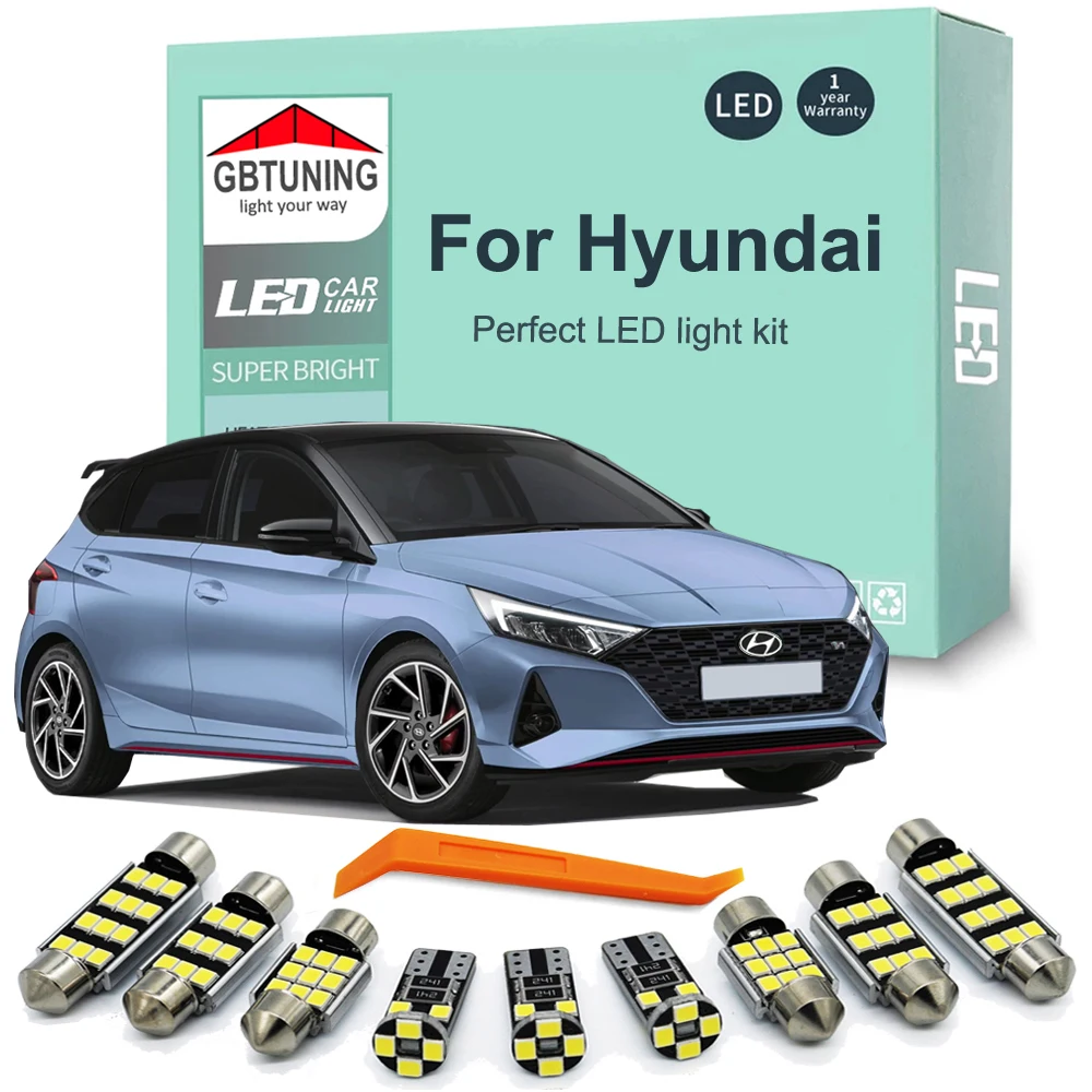 

Canbus Plate Lamp Car LED Interior Dome Map Reading Light Kit For Hyundai i20N i30N i20 i30 i40 ix35 Kona Tucson Ioniq Santafe