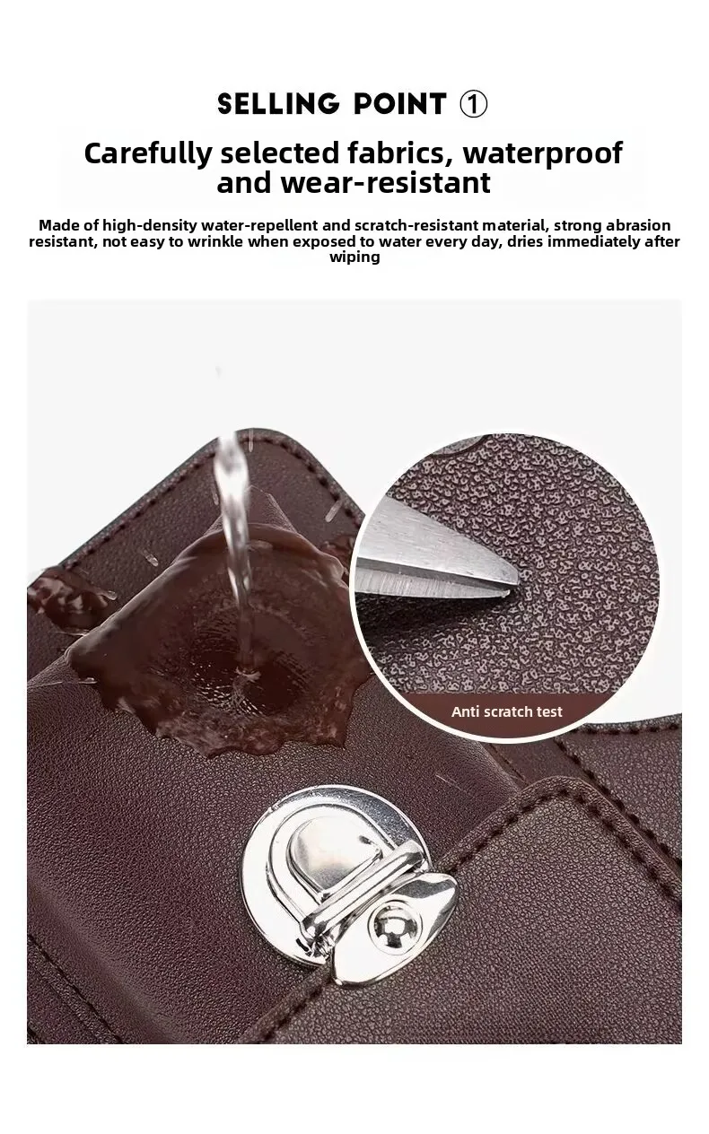 New Mobile Waist Bag Men's Construction Site Mobile Phone Leather Case Can Hold Cigarette Box, Hang Key, Wear Belt Special