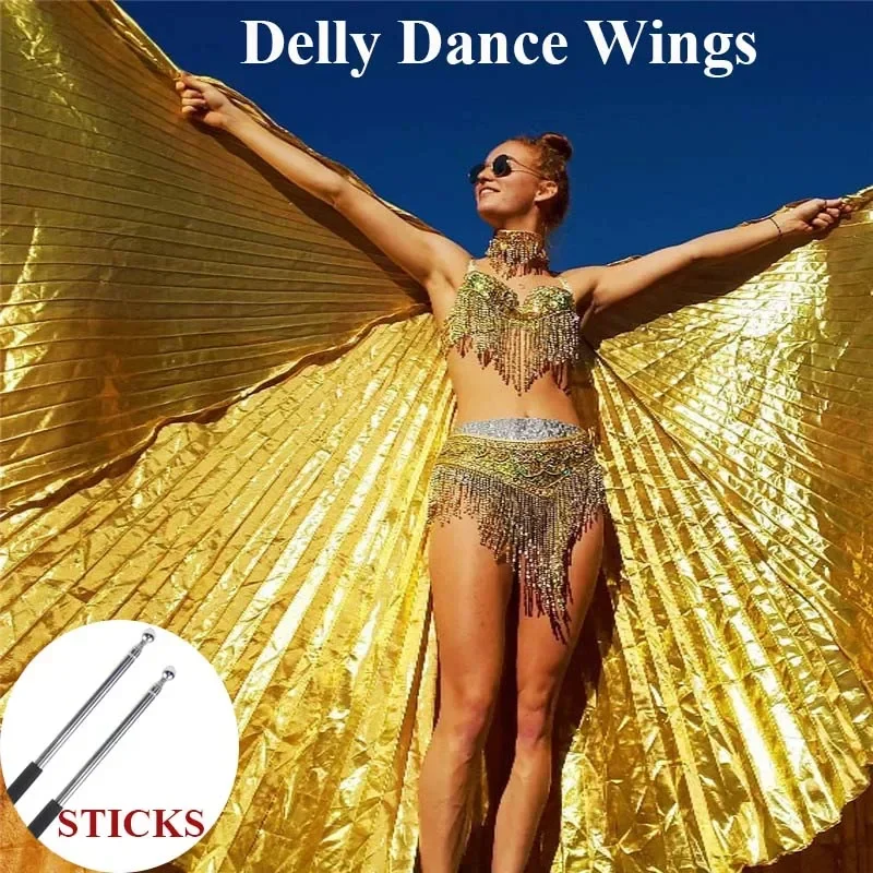 Women Belly Dance Wings Belly Dance Accessories Bollywood Oriental Egyptian Sticks Costume Adult