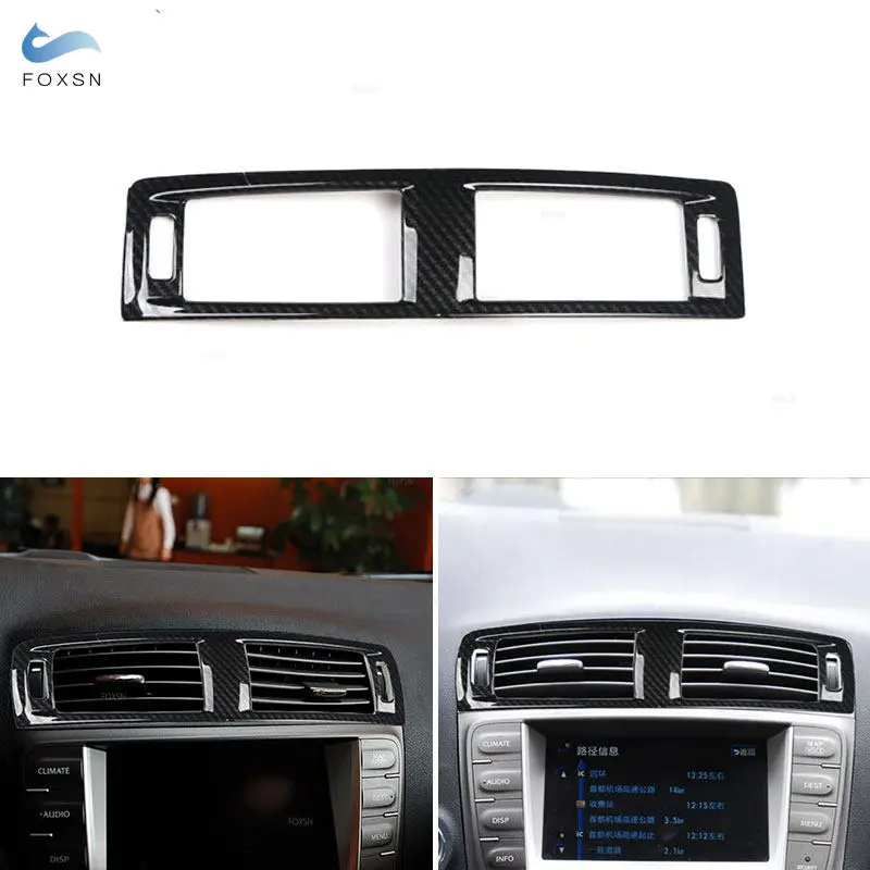 

ABS Carbon Fiber For Lexus IS250 IS300 2006 2007 2008 2009 2010 2011 Car Accessories Central Air Outlet Vent Frame Trim Sticker