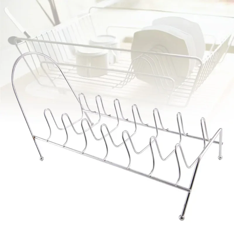 

수납Stainless Steel Dish Rack7/9Slot Pot Lid Organizer with Draining Shelf Countertop Drying Stand for Bowls Pans&KitchenПринимат