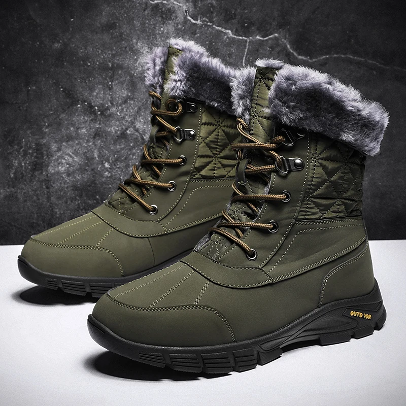 

Winter Insulated Thick Snow Boots, Fashionable Outdoor Hiking Boots, Warm, Slip-resistant and Durable Work Boots