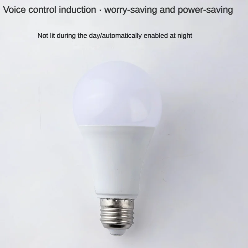 Smart Voice Control Lâmpada LED, Luz do corredor, Sensor de radar, Sensor do corpo humano, Lâmpada de parafuso