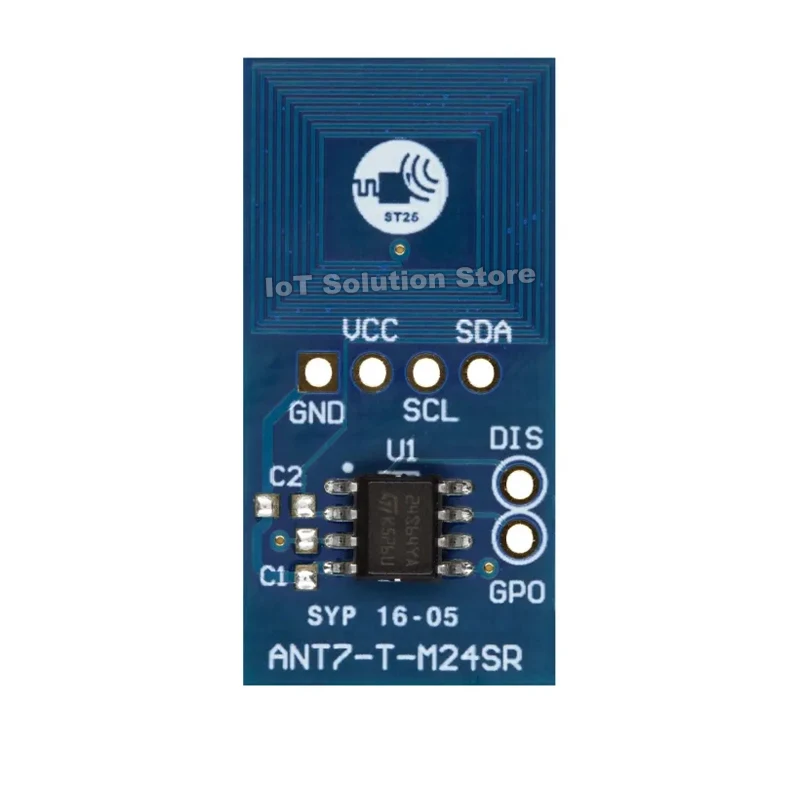 

ANT7-T-M24SR64 14 mm x 14 mm double layer antenna reference board for the M24SR64 Dual Interface EEPROM ANT7 T M24SR64