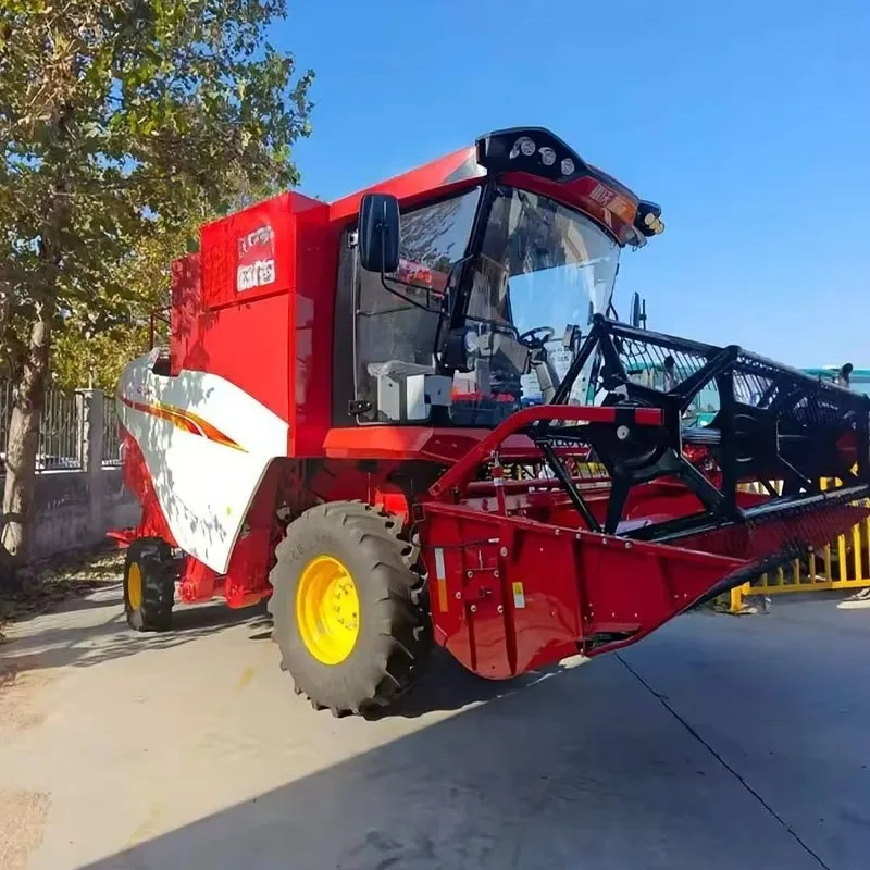 Compact Self Propelled Rice Combine Harvester Small Farm Use Integrated Cutting Threshing Storage Diesel Powered Harvest
