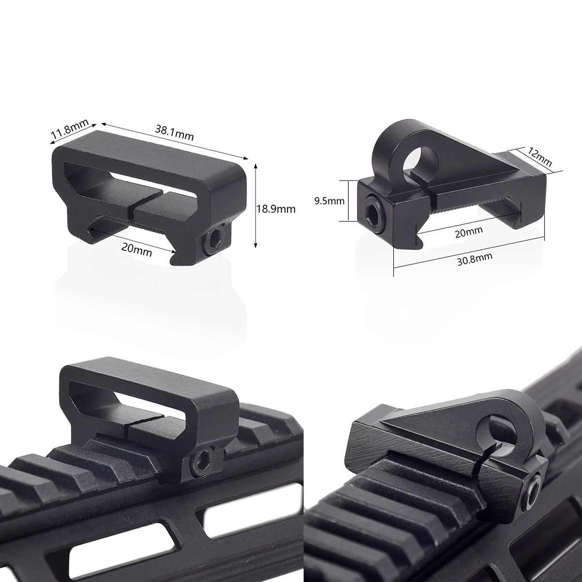 

Tactical Rifle Sling Adapter Swivel Attachment Scope Mount 20mm Picatinny Weaver Rail Profile Pistol Airsoft Hunting