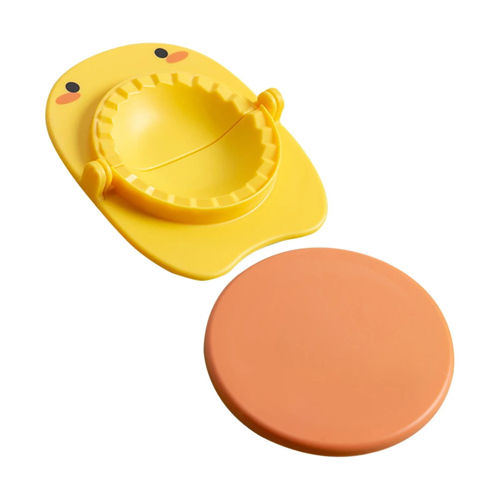 

1 set 2 Pieces Yellow Dumpling Making Tools Manual Press Molds Set for Kitchen Gadgets Easy Clean Baking Pastry Molds