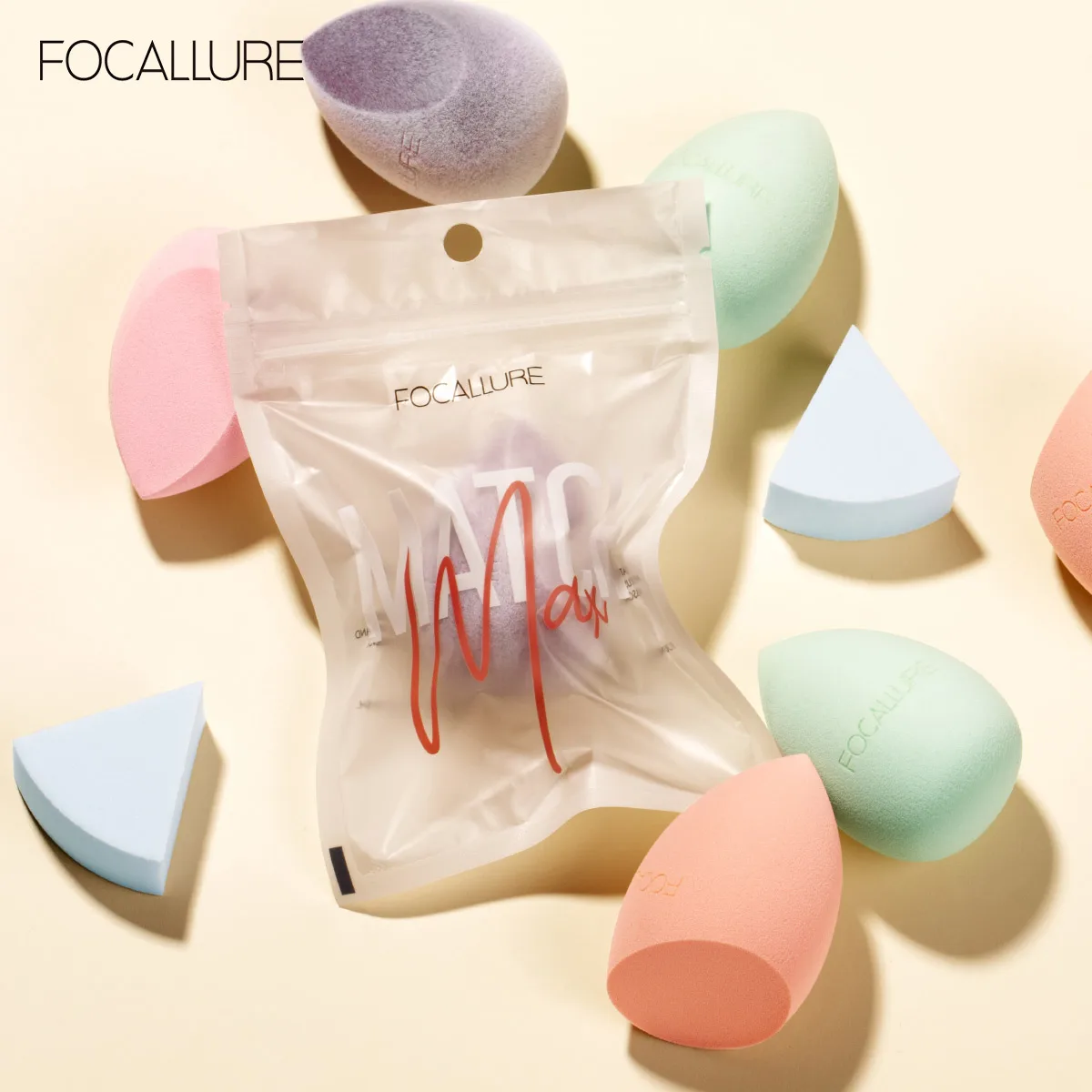 FOCALLURE Cosmetic Puff Latex-free Foundation Powder Sponge Cushion Super Soft Beauty Egg Makeup Blender Puff Makeup Tools