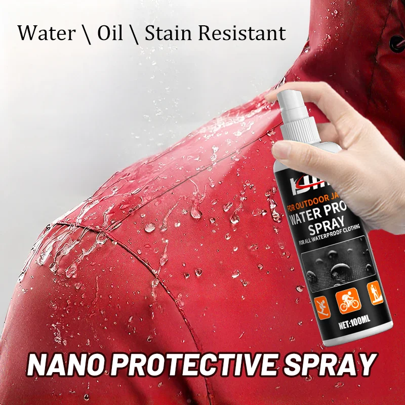 Spray Impermeable Nano KJM de 100 ml, Revestimiento Repelente al Agua y Aceite Multiusos para Chaquetas, Zapatos y Equipo de Exterior