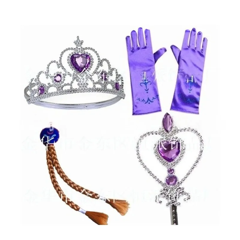 Meisje Elsa Cosplay Accessoires Prinses Sneeuwkoningin Aankleden Toverstaf Kroon Strass Haarbanden Voor Kinderen Haarband Geschenken Speelgoed