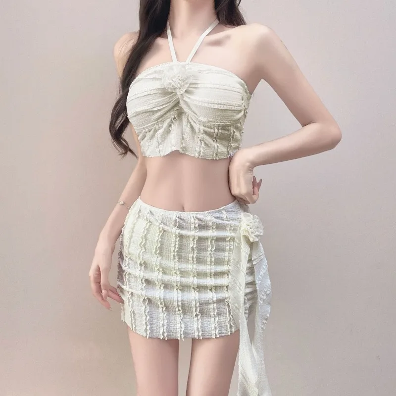 Swimming Suit for Women Bikini New Fashionable and Sexy European and American Leopard Print Three Piece Vacation Swimsuit