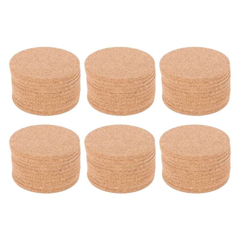 Set Of 60 Cork Bar Drink Coasters - Absorbent And Reusable - 90Mm, 5Mm Thick