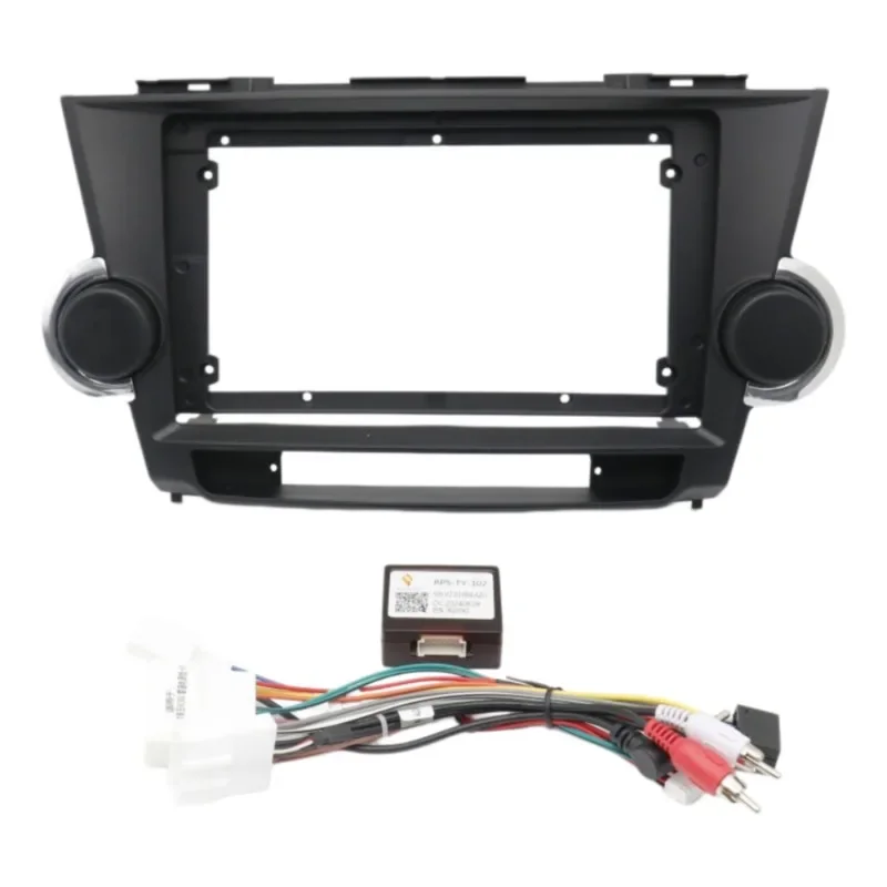 For Toyota Highlander XU40 9 Inch Radio Fascia Dash Mounting Frame with Wiring Harness and CANBUS Options
