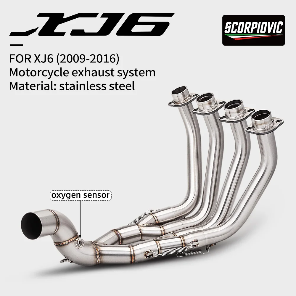 Motorcycle Exhaust Front Link Pipe Modify Connect 51MM Muffler Escape Moto Slip On For XJ6N XJ6S XJ6 S XJ6 N 2009-2017