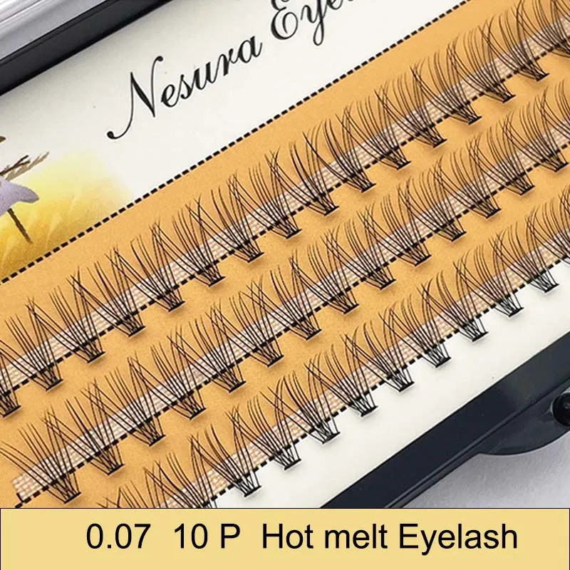 Pestañas individuales de racimo, visón sintético, volumen prefabricado, extensión de pestañas en abanico, pestañas autoinjerto