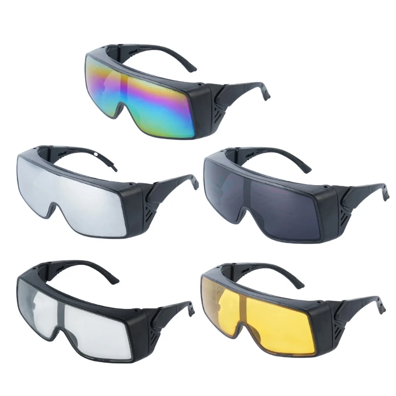 Protective Bike Goggles Wide Lens with Side Coverage for Cycling Driving and Light Outdoor Job Coverage Daily 896C