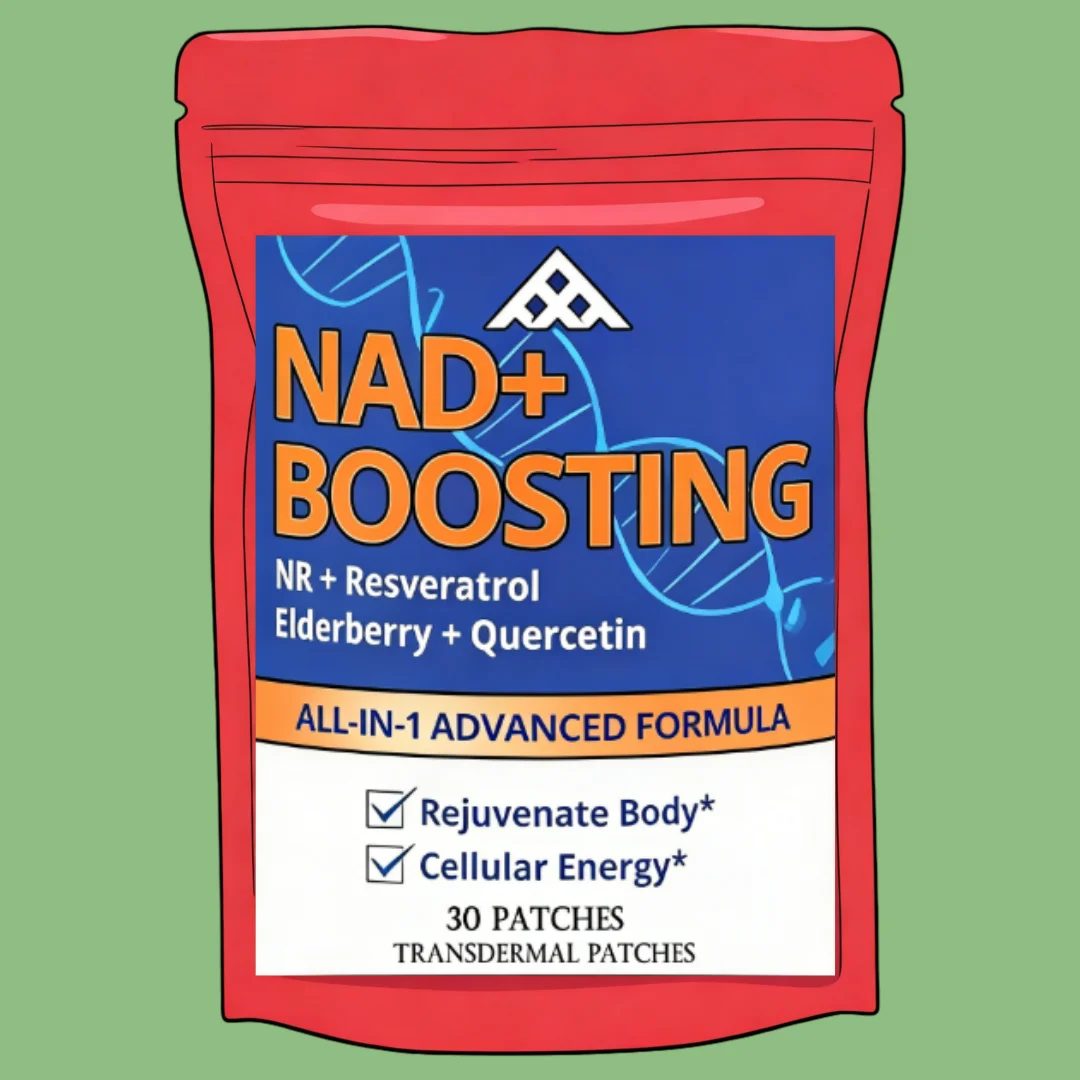 NAD + Boosting Transdermal Patches with NR + Resveratrol Elderberry + Quercetin - Cellular Repair, Healthy Aging 30 Patches