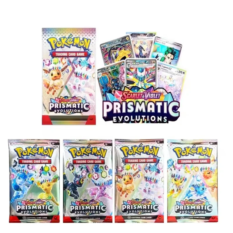 

Hot Sale 40/360Pcs English Pokemon TCG Scarlet Violet 151 Destined Rivals Black Bolt White Flare Collection Cards Gift Boys Toy