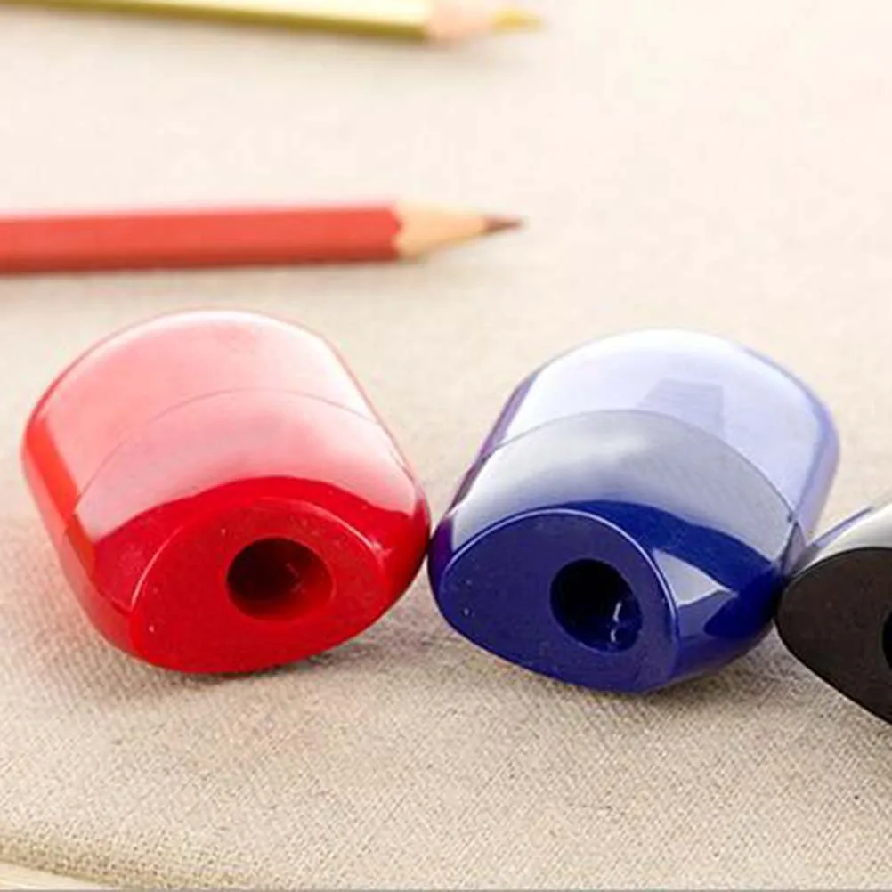 

6pcs Single Hole Pencil Sharpener Colorful Kids Manual School Supplies Stationery Plastic Cute Design Durability Gifts