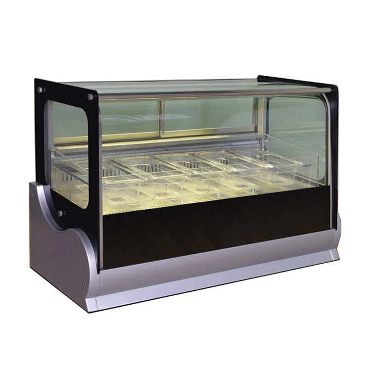 

Commercial Gelato Ice Cream Display Freezer Showcase Countertop Hard Ice Cream Freezing Display