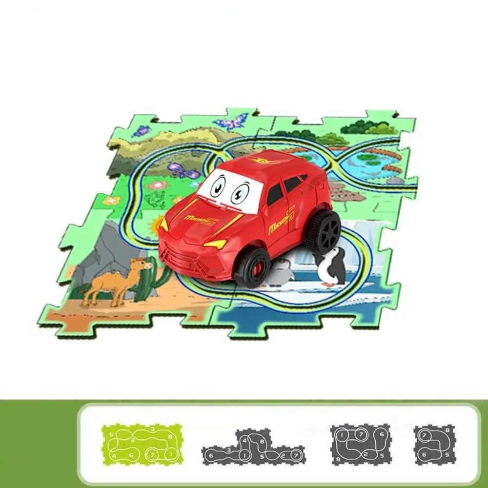 Colorful Urban Scene Assembly Interesting Multi orbit Car Track Puzzle Funny Free Combination Rail Transit Scene Toys Boys