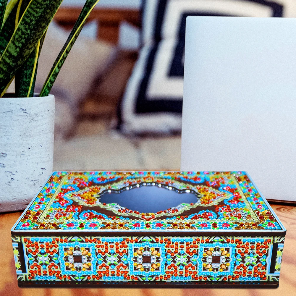 Special Shaped Bright Drill Diamond Painting Jewelry Box Birthday Gift DIY Mandala Jewelry Storage Box Organizer Case Mosaic Set