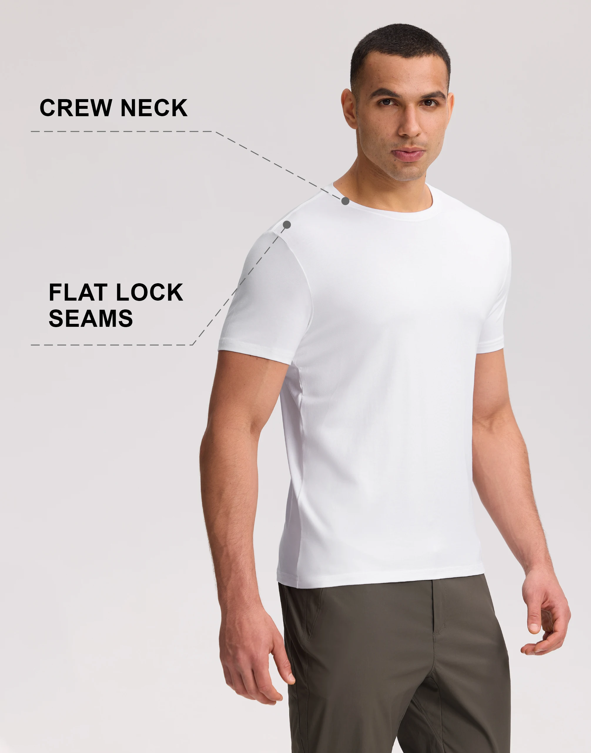 Pioneer Camp Men's T-Shirt Bamboo Viscose Ultra Soft Plain Male Shirts Cooling Crew Neck Casual Basic Tee Shirt Undershirt