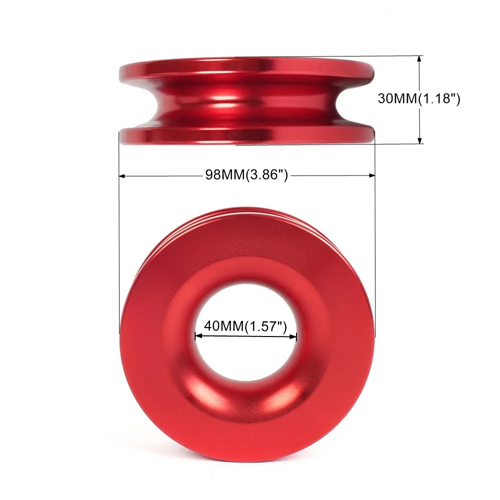 Car modification accessories, towing wheels, trailer, rescue winch, moving pulley, snatch block, recovery ring, winch pulley