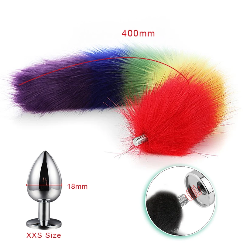 Dilator de Metal Anal e Anal para Casais, Brinquedos Eróticos Casais, Separable Fox Tail, Jogos para Adultos, Interpretação de Papéis, Palco, Sex Shop